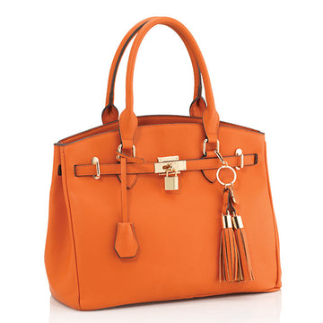 Orange Satchel Tote